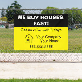 We買Houses、実在Estate Propertyテンプレート 横断幕