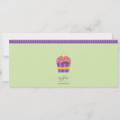 We "ハート"カップケーキロング招待状 招待状 (裏面)