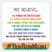 We 信じ IIスクエアステッカー スクエアシール (正面)