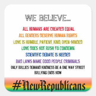 We 信じ IIスクエアステッカー スクエアシール