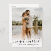 We 得 結婚したトレンディースクリプトオーバーレイ ポストカード (正面/裏面)