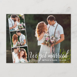 We 得 結婚した 4枚の写真 ポストカード