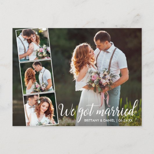 We 得 結婚した 4枚の写真 ポストカード (正面)