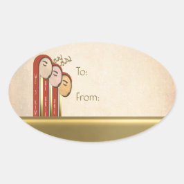 We 3 Kings -アールデコクリスマスから 楕円形シール