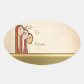 We 3 Kings -アールデコクリスマスから 楕円形シール (正面)