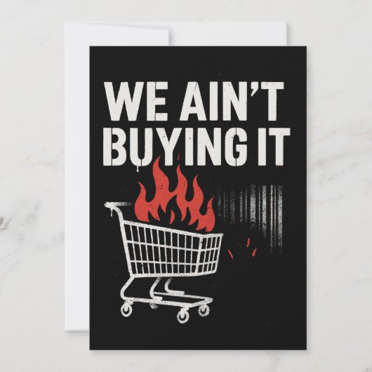 We Ain’t Buying It Protest Design シーズンカード (正面)