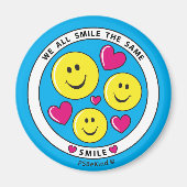 We allスマイルThe Same_Round Magnet 2.25インチ マグネット (正面)