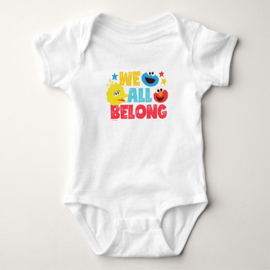 We All Belong Stars ベビーボディスーツ (正面)