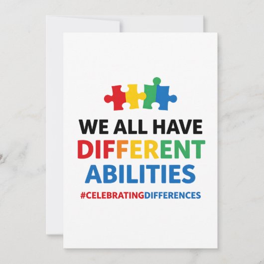 We All Have Different Abilities Awareness Art シーズンカード (正面)