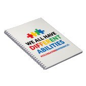 We All Have Different Abilities Awareness Art ノートブック (右側)