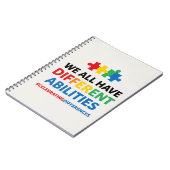 We All Have Different Abilities Awareness Art ノートブック (左側)