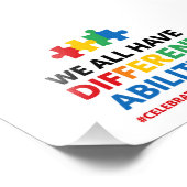 We All Have Different Abilities Awareness Art フォトプリント (角)