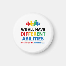 We All Have Different Abilities Awareness Art マグネット