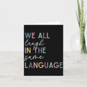 We All Laugh In The Same Language, English Languag カード (正面)