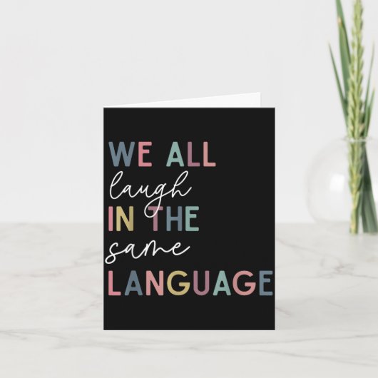 We All Laugh In The Same Language, English Languag カード (正面)