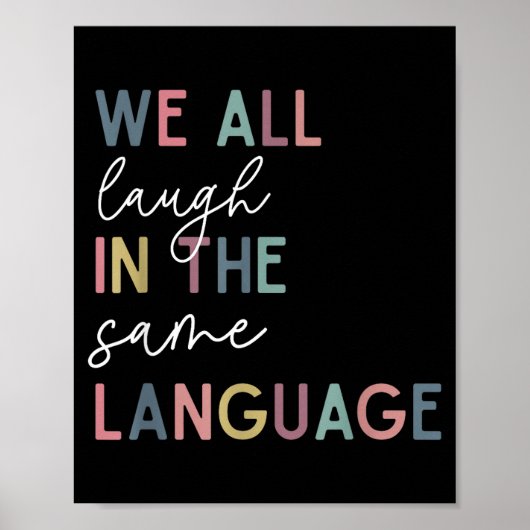 We All Laugh In The Same Language, English Languag ポスター (正面)