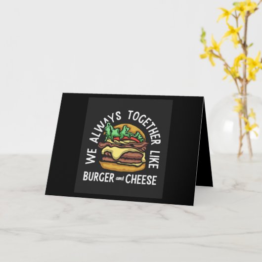 we always together like burger and cheese カード (黄色い花)