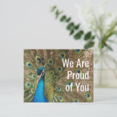 「We Are 誇りを持った Of You」美しい孔雀の写真 ポストカード (スタンド正面)