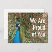 「We Are 誇りを持った Of You」美しい孔雀の写真 ポストカード (正面/裏面)