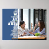 WE ARE A TEAM Inspirational Wall Art for Offices ポスター (正面)
