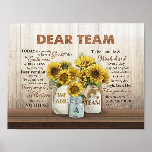 We Are A Team Poster Wall Art Prints ポスター (正面)