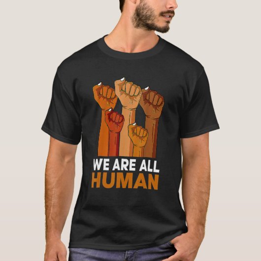 We Are All Human African Melanin Pride Black Histo Tシャツ (正面)