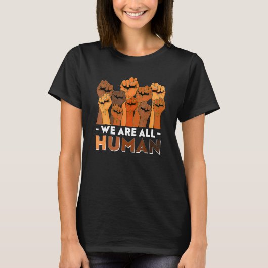 We Are All Human African Pride Black History Month Tシャツ (正面)