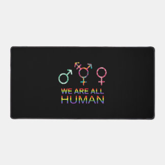 We Are All Human Lgbt Gender Symbols デスクマット