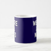 "We Are All Mugs” Mug – Cheeky Ceramic  Dark Blue コーヒーマグカップ (中央)