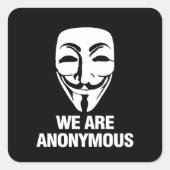 WE ARE ANONYMOUS スクエアシール (正面)