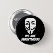 We are Anonymous. 缶バッジ (正面&裏面)