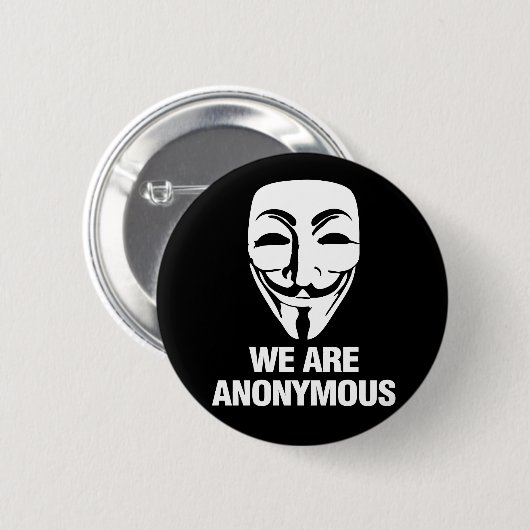 We are Anonymous. 缶バッジ (正面&裏面)
