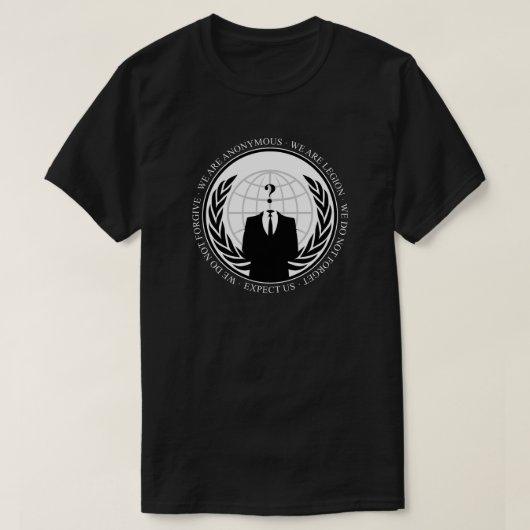 We Are Anonymous Tシャツ (デザイン正面)