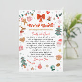 We Are Back Elf Arrival Return Christmas Letter 招待状 (スタンド正面)