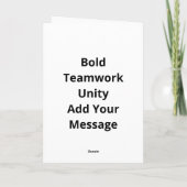 We Are Better Together Teamwork Motivational Graph カード (裏面)