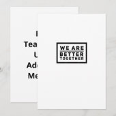 We Are Better Together Teamwork Motivational Graph シーズンカード (正面/裏面)