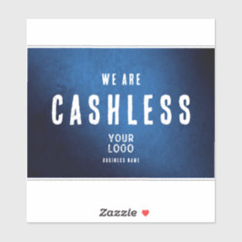 We are Cashless - Blue Grunge Gradient Vinyl シール