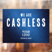 We Are Cashless Business Logo Blue Gradient ウィンドウサイン (シート2)