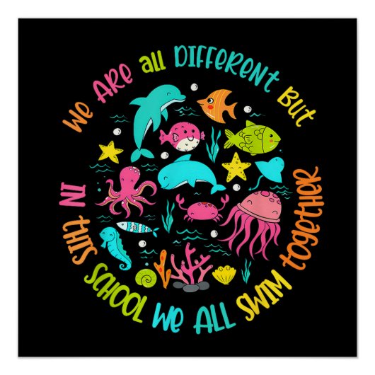 We Are Different But In This School Quote  ポスター (正面)
