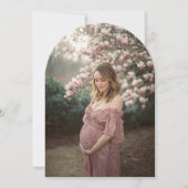 We are Enchanted To Meet You Butterfly Baby Shower 招待状 (裏面)