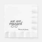 We Are Engaged カクテル 縁ありランチョンナプキン (正面)