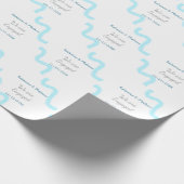 We are engaged blue gray watercolor spiral stylish ラッピングペーパー (角)