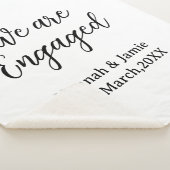 We are Engaged couple name date calligraphystylish シェルパブランケット (3/4)
