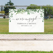 We are Engaged greenery backdrop 横断幕 (インサイチュ)