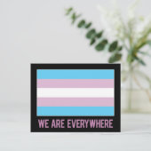 We Are Everywhereはがき（トランスジェンダー） ポストカード (スタンド正面)