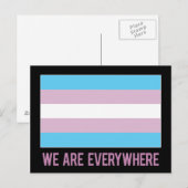 We Are Everywhereはがき（トランスジェンダー） ポストカード (正面/裏面)