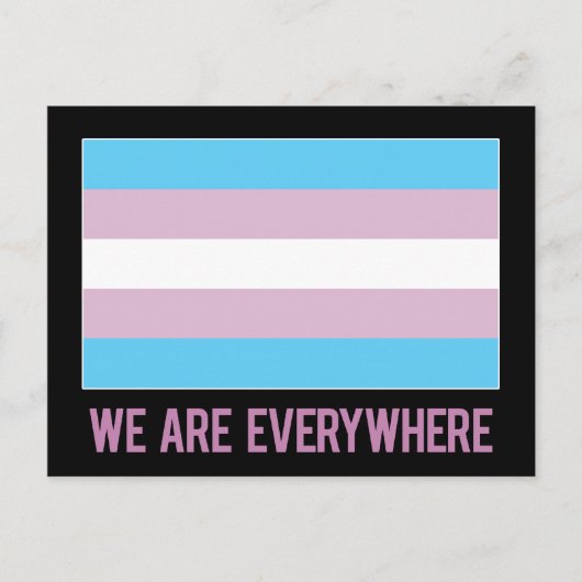 We Are Everywhereはがき（トランスジェンダー） ポストカード (正面)