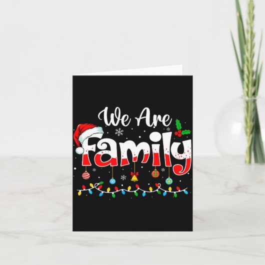 We Are Family 2025 Christmas Pajama Funny Matching カード (正面)