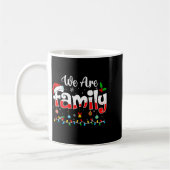 We Are Family 2025 Christmas Pajama Funny Matching コーヒーマグカップ (左)