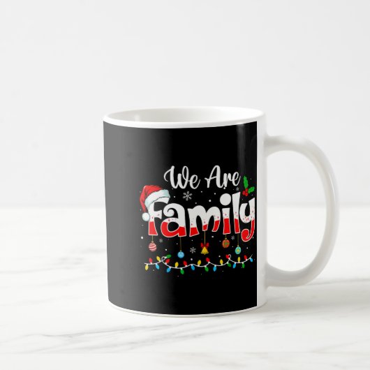 We Are Family 2025 Christmas Pajama Funny Matching コーヒーマグカップ (右)